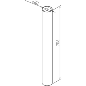 Stub TERRA fi 80 RAL 9005
